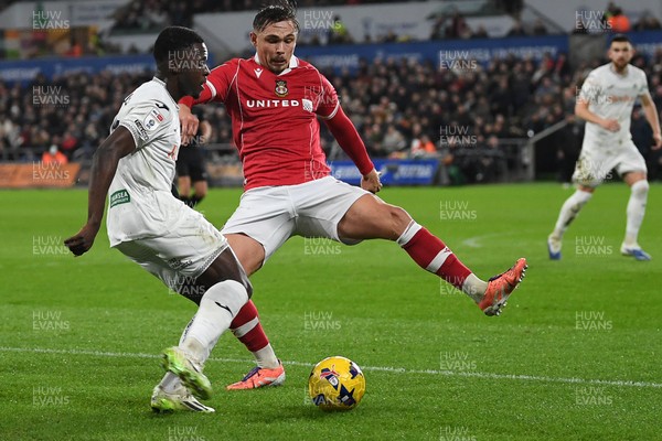 191225 - Swansea City v Wrexham - Sky Bet Championship - Zeidane Inoussa of Swansea City