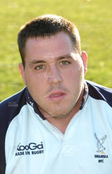 29.08.06 - Library Pic - Swansea RFC Squad 2006/7 - Martin Jones 