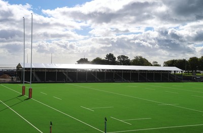 101026 Swansea RFC v Ebbw Vale, Super Rugbi Cymru - A general view of the re-dveloped St Helen”s ground ahead of the first match to be played there Construction work is continuing on the site