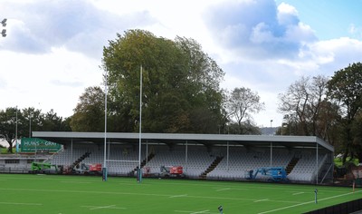 101026 Swansea RFC v Ebbw Vale, Super Rugbi Cymru - A general view of the re-dveloped St Helen”s ground ahead of the first match to be played there Construction work is continuing on the site