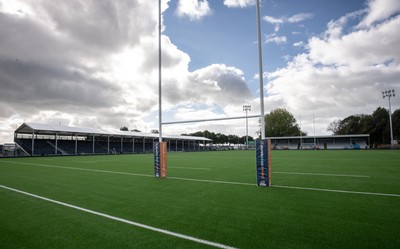 101026 Swansea RFC v Ebbw Vale, Super Rugbi Cymru - A general view of the re-dveloped St Helen”s ground ahead of the first match to be played there Construction work is continuing on the site
