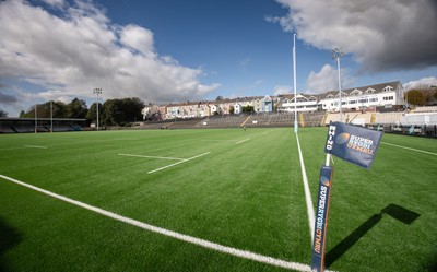 101026 Swansea RFC v Ebbw Vale, Super Rugbi Cymru - A general view of the re-dveloped St Helen”s ground ahead of the first match to be played there Construction work is continuing on the site