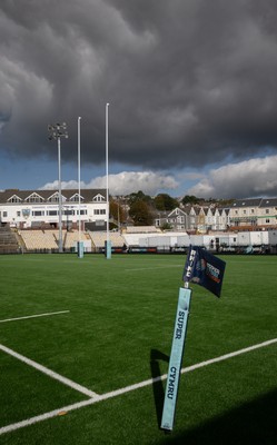 101026 Swansea RFC v Ebbw Vale, Super Rugbi Cymru - A general view of the re-dveloped St Helen”s ground ahead of the first match to be played there Construction work is continuing on the site