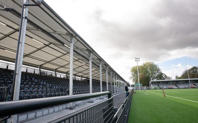 101026 Swansea RFC v Ebbw Vale, Super Rugbi Cymru - A general view of the re-dveloped St Helen”s ground ahead of the first match to be played there Construction work is continuing on the site
