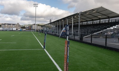 101026 Swansea RFC v Ebbw Vale, Super Rugbi Cymru - A general view of the re-dveloped St Helen”s ground ahead of the first match to be played there Construction work is continuing on the site