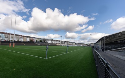 101026 Swansea RFC v Ebbw Vale, Super Rugbi Cymru - A general view of the re-dveloped St Helen”s ground ahead of the first match to be played there Construction work is continuing on the site