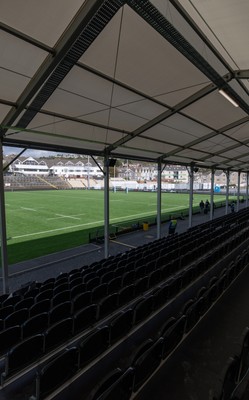 101026 Swansea RFC v Ebbw Vale, Super Rugbi Cymru - A general view of the re-dveloped St Helen”s ground ahead of the first match to be played there Construction work is continuing on the site