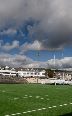 101026 Swansea RFC v Ebbw Vale, Super Rugbi Cymru - A general view of the re-dveloped St Helen”s ground ahead of the first match to be played there Construction work is continuing on the site