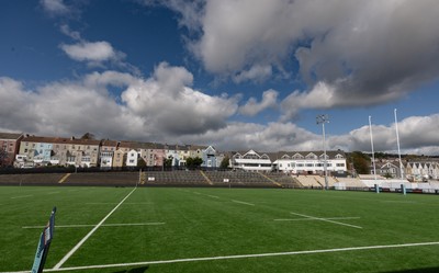 101026 Swansea RFC v Ebbw Vale, Super Rugbi Cymru - A general view of the re-dveloped St Helen”s ground ahead of the first match to be played there Construction work is continuing on the site