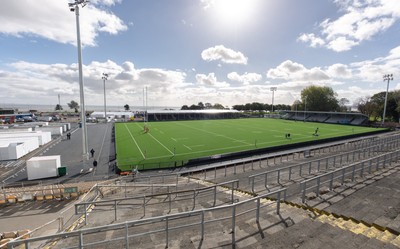 101026 Swansea RFC v Ebbw Vale, Super Rugbi Cymru - A general view of the re-dveloped St Helen”s ground ahead of the first match to be played there Construction work is continuing on the site