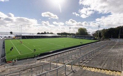 101026 Swansea RFC v Ebbw Vale, Super Rugbi Cymru - A general view of the re-dveloped St Helen”s ground ahead of the first match to be played there Construction work is continuing on the site