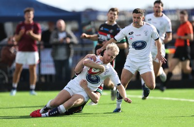 101026 Swansea RFC v Ebbw Vale, Super Rugbi Cymru - Mat Protheroe of Swansea races in to score the first try at the redeveloped St Helens