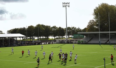101026 Swansea RFC v Ebbw Vale, Super Rugbi Cymru - Kick off in the first match at redeveloped St Helens