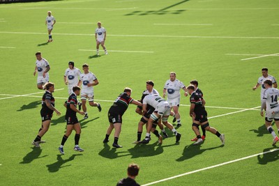 101026 Swansea RFC v Ebbw Vale, Super Rugbi Cymru - Kick off in the first match at redeveloped St Helens