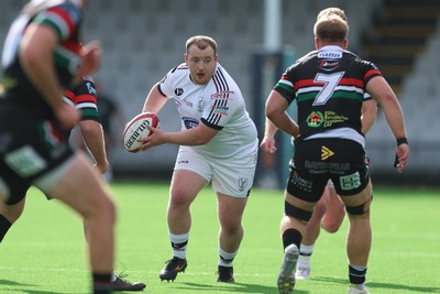 101026 Swansea RFC v Ebbw Vale, Super Rugbi Cymru - Tom Crockett of Swansea charges forward