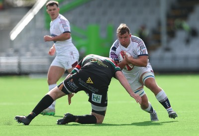 101026 Swansea RFC v Ebbw Vale, Super Rugbi Cymru - Jacob Hopkins of Swansea drives forward