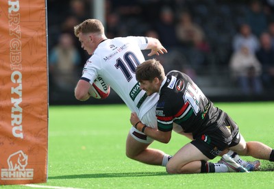 101026 Swansea RFC v Ebbw Vale, Super Rugbi Cymru - Josh Phillips of Swansea scores  try