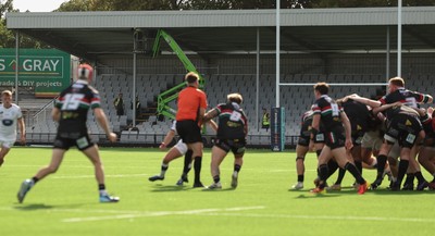101026 Swansea RFC v Ebbw Vale, Super Rugbi Cymru - Work continues on the stadium as the game is played