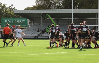 101026 Swansea RFC v Ebbw Vale, Super Rugbi Cymru - Work continues on the stadium as the game is played