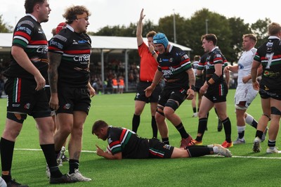 101026 Swansea RFC v Ebbw Vale, Super Rugbi Cymru - Ebbw Vale drive over for Ieuan Morris of Ebbw Vale to score try