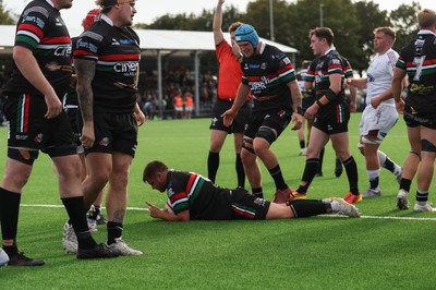 101026 Swansea RFC v Ebbw Vale, Super Rugbi Cymru - Ebbw Vale drive over for Ieuan Morris of Ebbw Vale to score try