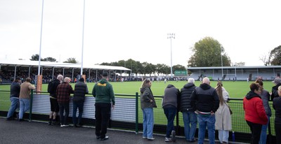 101026 Swansea RFC v Ebbw Vale, Super Rugbi Cymru - Supporters watch the first match at re-developed St Helens