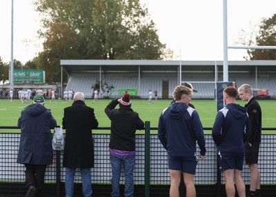 101026 Swansea RFC v Ebbw Vale, Super Rugbi Cymru - Supporters watch the match