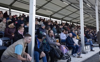 101026 Swansea RFC v Ebbw Vale, Super Rugbi Cymru - Supporters watch the first match at re-developed St Helens