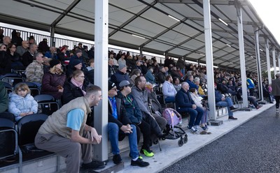 101026 Swansea RFC v Ebbw Vale, Super Rugbi Cymru - Supporters watch the first match at re-developed St Helens