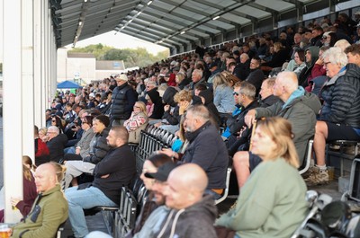 101026 Swansea RFC v Ebbw Vale, Super Rugbi Cymru - Supporters watch the match