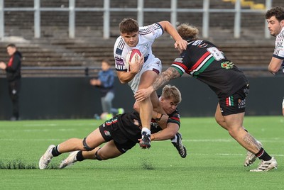 101026 Swansea RFC v Ebbw Vale, Super Rugbi Cymru - Jack Hoskins of Swansea is tackled