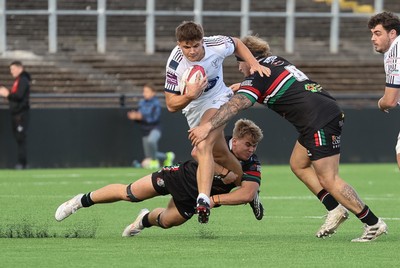 101026 Swansea RFC v Ebbw Vale, Super Rugbi Cymru - Jack Hoskins of Swansea is tackled
