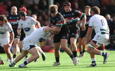 101026 Swansea RFC v Ebbw Vale, Super Rugbi Cymru - Ryan Jenkins of Ebbw Vale charges forward