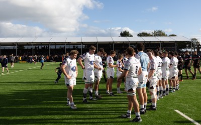 101026 Swansea RFC v Ebbw Vale, Super Rugbi Cymru - The teams applaud each other off at the end of the match