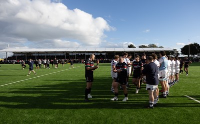 101026 Swansea RFC v Ebbw Vale, Super Rugbi Cymru - The teams applaud each other off at the end of the match