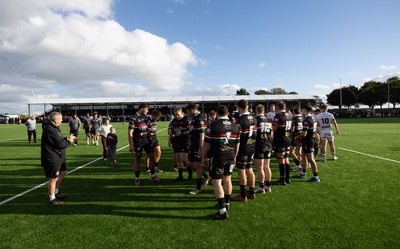101026 Swansea RFC v Ebbw Vale, Super Rugbi Cymru - The teams applaud each other off at the end of the match