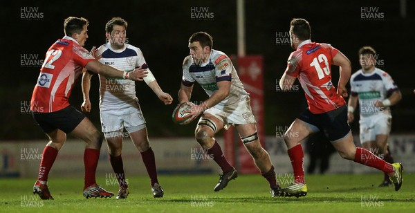 110117 - Swansea RFC v Llanelli RFC - Fosters Cup - Rory Gallagher of Swansea carriers the ball by Chris Fairweather/Huw Evans Agency