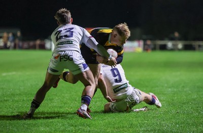021025 - Swansea RFC v Newport RFC, Super Rygbi Cymru - Dai Richards of Newport crashes over to score try