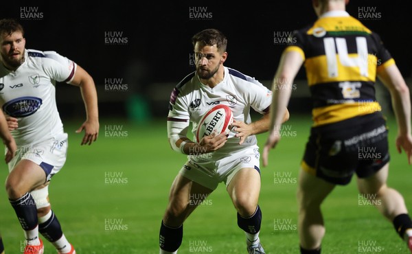 021025 - Swansea RFC v Newport RFC, Super Rygbi Cymru - Joe Thomas of Swansea takes on Finn Baker of Newport