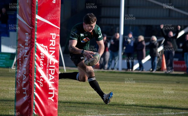 07 03 15 - Swansea RFC V RGC1404 - SWALEC Championship - RGCs Harri Evans scores try