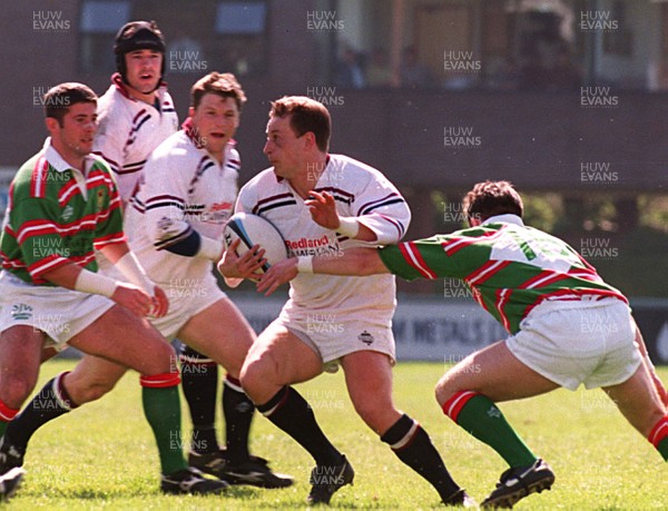 120497 - Swansea v Ebbw Vale - Andy Booth is tackled by Alun Harries