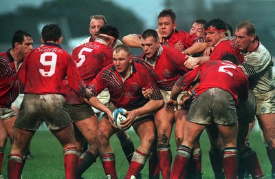 101294 - Swansea v Llanelli - Craig Quinnell gets the ball away