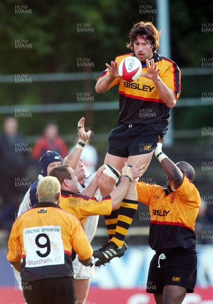 130503 - Swansea v Newport - Welsh Premiership - Newport's Mike Voyle feeds ball out to Ofisa Tonu'u