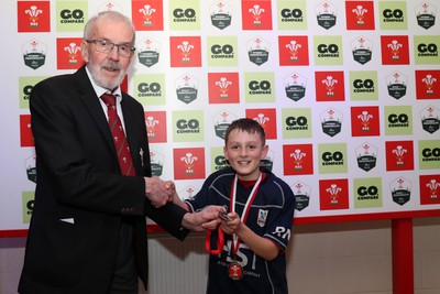 210324 - Swansea Valley v Mynydd Mawr - Welsh Schools Junior Group U11 DC Thomas Bowl Final - Player of the Match Owen Tancock of Mynydd Mawr