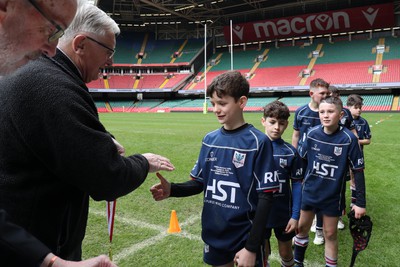 210324 - Swansea Valley v Mynydd Mawr - Welsh Schools Junior Group U11 DC Thomas Bowl Final - Players receive medals   