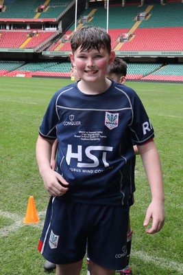 210324 - Swansea Valley v Mynydd Mawr - Welsh Schools Junior Group U11 DC Thomas Bowl Final - Players receive medals   