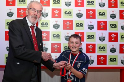 210324 - Swansea Valley v Mynydd Mawr - Welsh Schools Junior Group U11 DC Thomas Bowl Final - Player of the Match Owen Tancock of Mynydd Mawr  