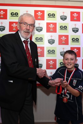 210324 - Swansea Valley v Mynydd Mawr - Welsh Schools Junior Group U11 DC Thomas Bowl Final - Player of the Match Owen Tancock of Mynydd Mawr  