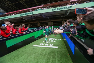 210324 - Swansea Valley v Mynydd Mawr - Welsh Schools Junior Group U11 DC Thomas Bowl Final - The players run out