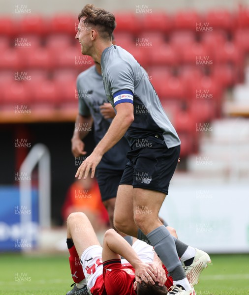230722 - Swindon Town v Cardiff City, Pre-season Friendly - Ryan Wintle of Cardiff City celebrates after scoring the third goal